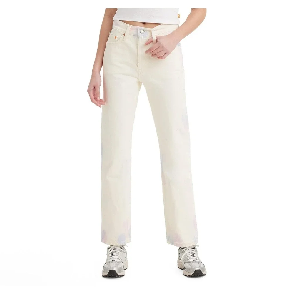 NWT Levi's 501‎ Original Fit White Tie Dye Straight Leg Jeans Various Sizes